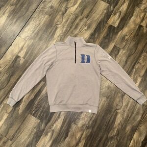 Forty Seven Brand Men's Grey 1/4 Zip Pullover Duke Blue Devils Jacket Size Small